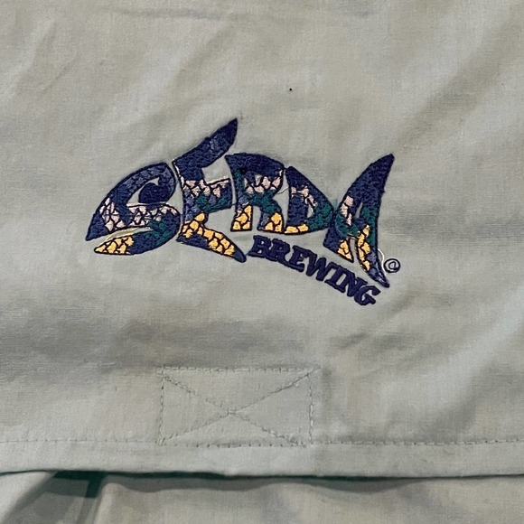 SERDA BREWING PERFORMANCE POPLIN SHORT SLEEVE FISHING SHIRT AQUA MENS SIZE SMALL - Picture 6 of 8